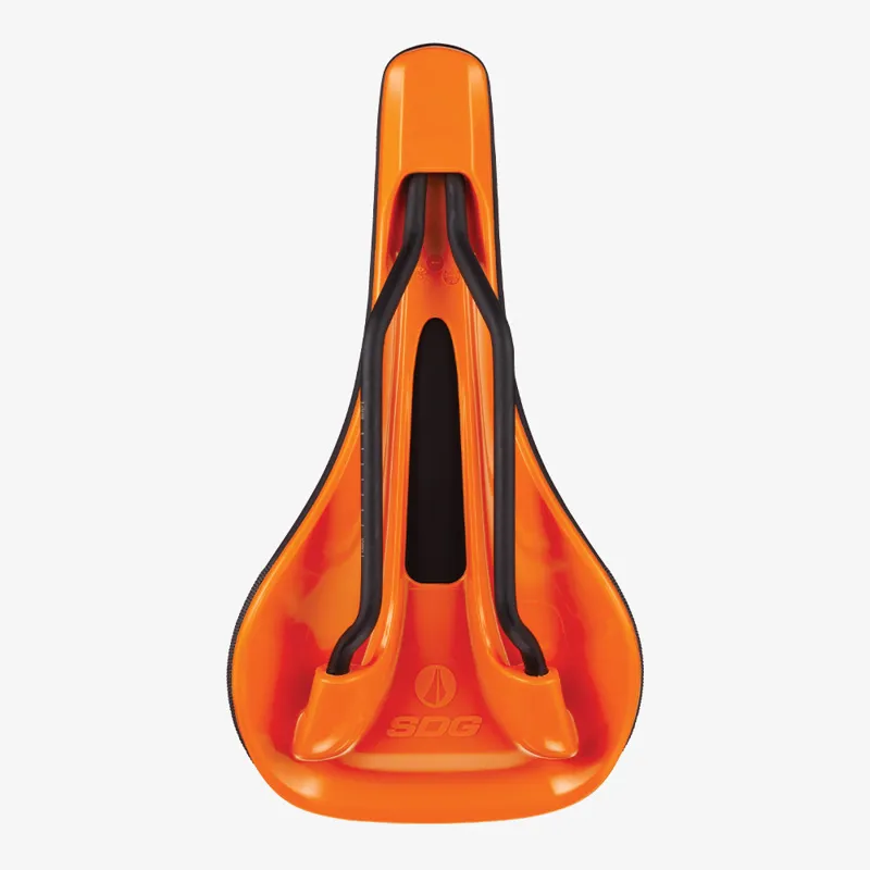 SDG Bel Air V2 Lux-Alloy Bicycle Saddle - Black / Orange-3