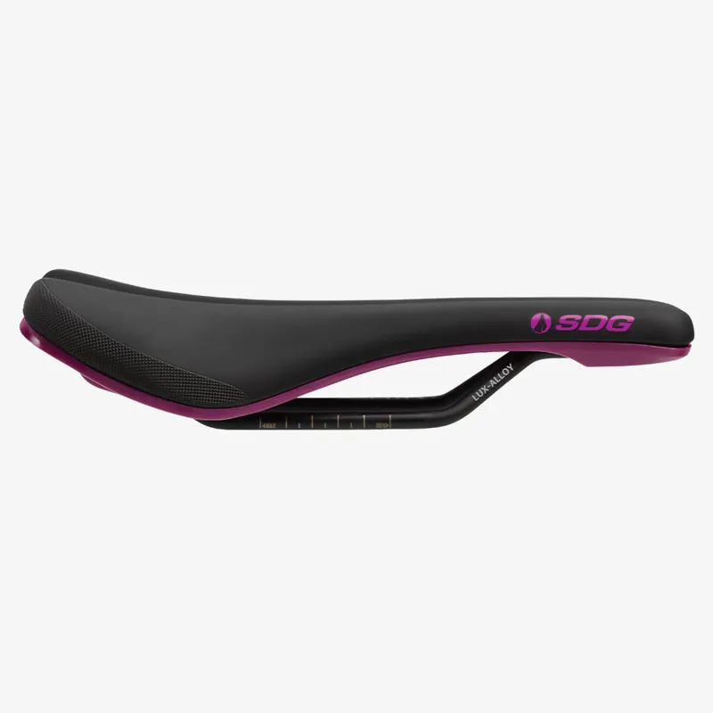 SDG Bel Air V3 Lux-Alloy Bicycle Saddle - Black / Purple-2