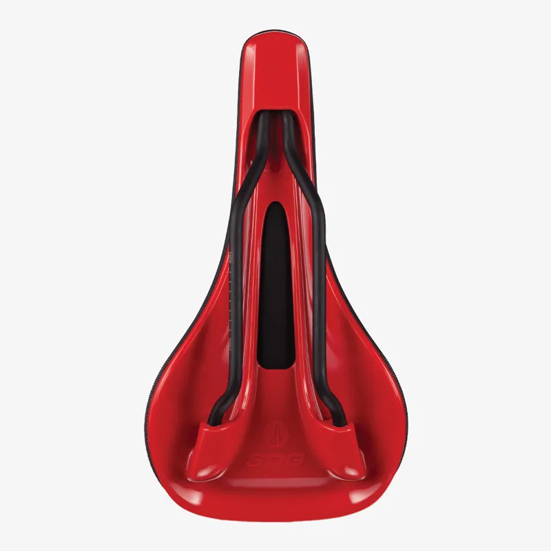SDG Bel Air V3 Lux-Alloy Bicycle Saddle - Black / Red-3
