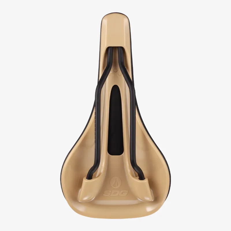 SDG Bel Air V3 Lux-Alloy Bicycle Saddle - Black / Tan-3