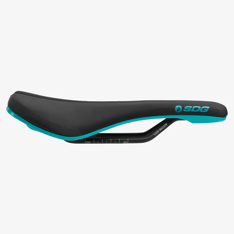 SDG Bel Air V3 Lux-Alloy Bicycle Saddle - Black / Turquoise-2