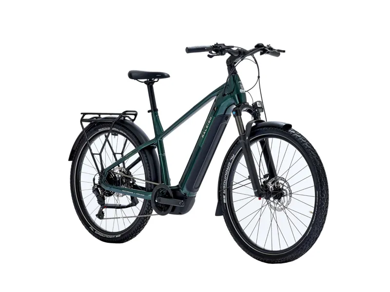 Raleigh Novus+ Derailleur Gear Electric Hybrid Bike - Green-1