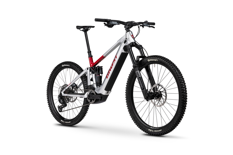Ghost E-RIOT CF Advanced Carbon Full-Suspension E-MTB - Red/Grey -1