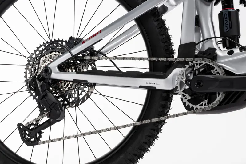 Ghost E-RIOT CF Advanced Carbon Full-Suspension E-MTB - Red/Grey -2