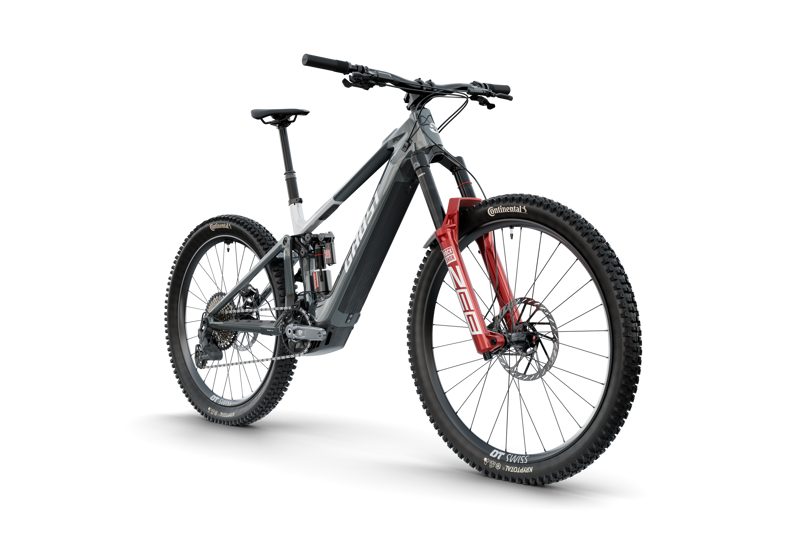 Ghost E-Riot CF Full Party Carbon Full-Suspension E-MTB - Mist Blue-1