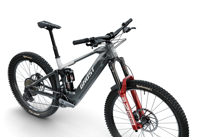 Ghost E-Riot CF Full Party Carbon Full-Suspension E-MTB - Mist Blue-2