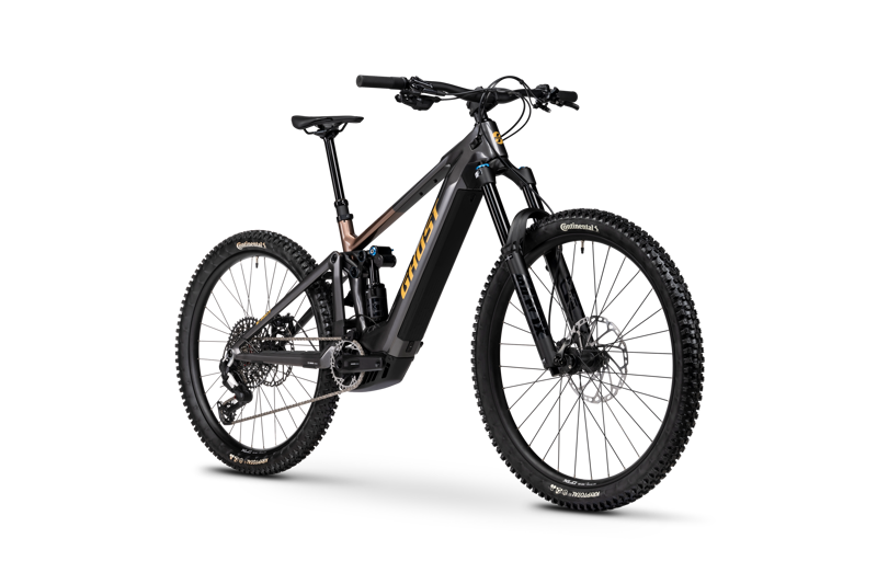 Ghost E-Riot CF Pro Carbon Full-Suspension E-MTB - Metal/Coffee-1