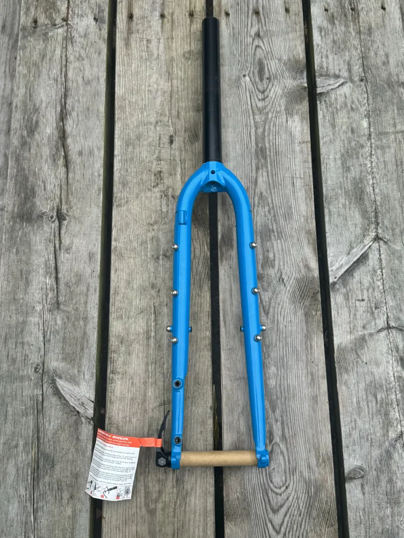 Genesis Croix de Fer Rigid Steel Bikepacking / Gravel Fork - Straight 1 1/8 Steerer - Blue