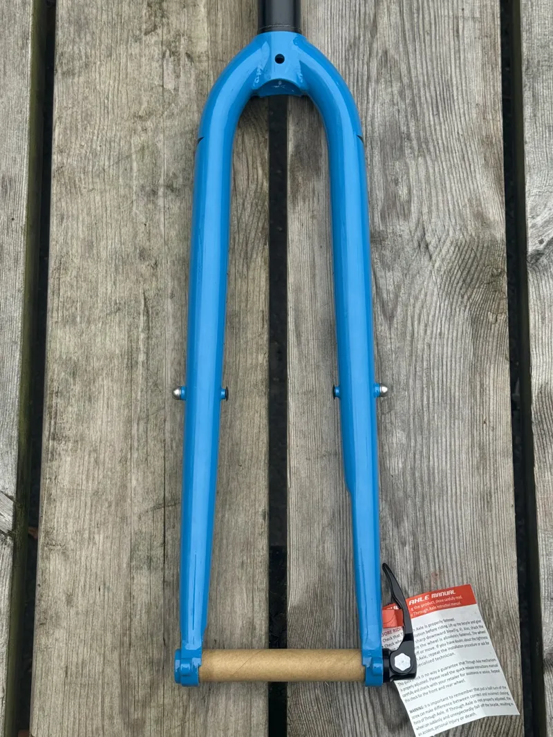 Genesis Croix de Fer Rigid Steel Bikepacking / Gravel Fork - Straight 1 1/8 Steerer - Blue-3