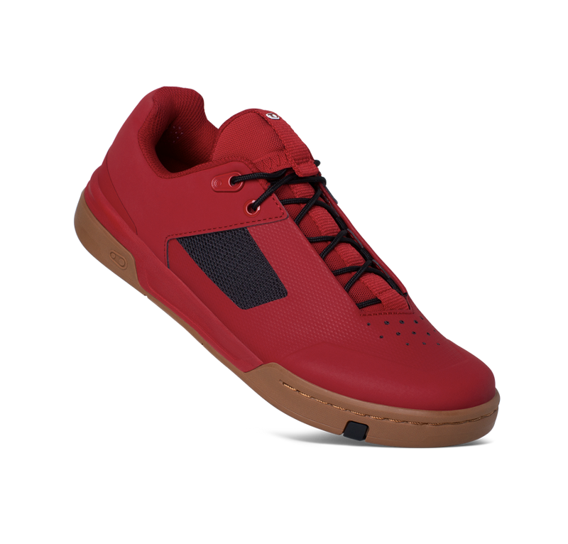 Crankbrothers Stamp Lace - Pump For Peace Flat Cycling Shoes - Red/Black-1