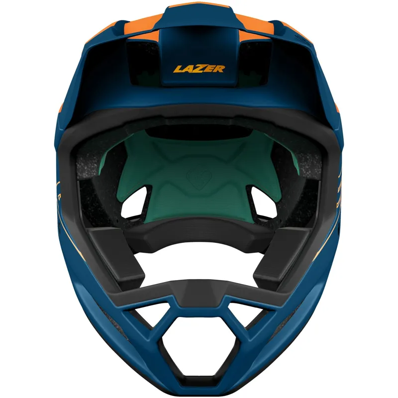 Lazer Cage KinetiCore Full Face MTB Helmet - Orange / Blue-2
