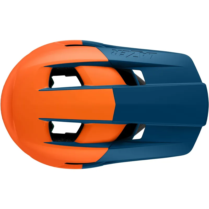 Lazer Cage KinetiCore Full Face MTB Helmet - Orange / Blue-4