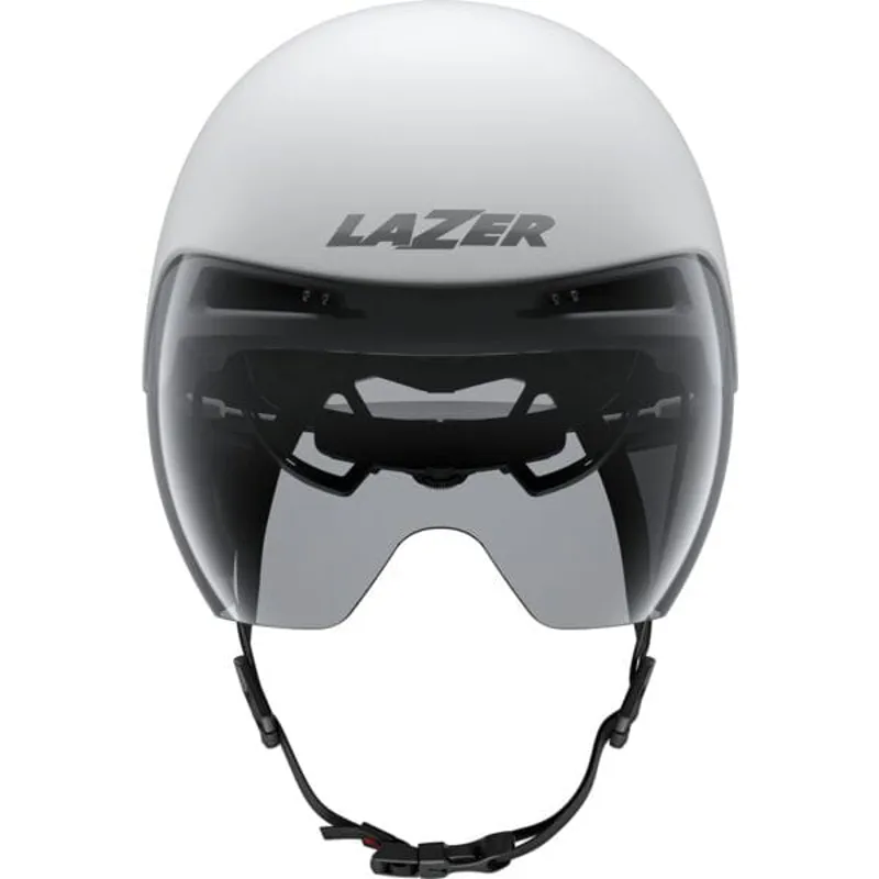 Lazer Victor KinetiCore Aero Road Cycling Helmet - White / Silver-1
