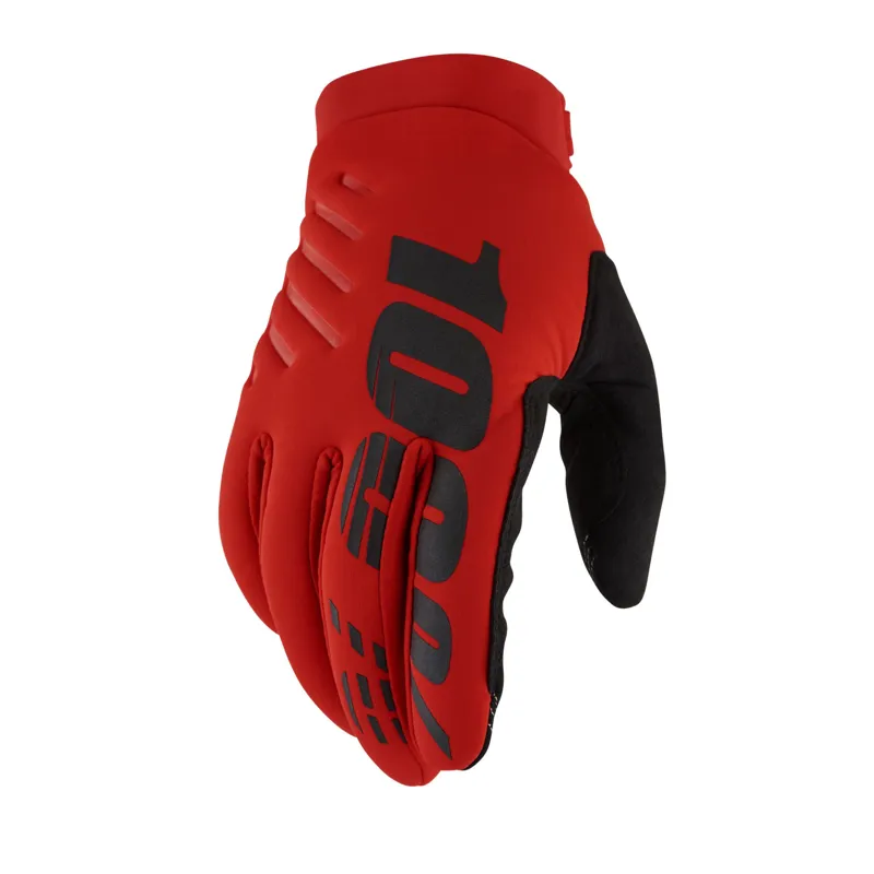 100% Brisker Cold Weather MTB Glove - Red