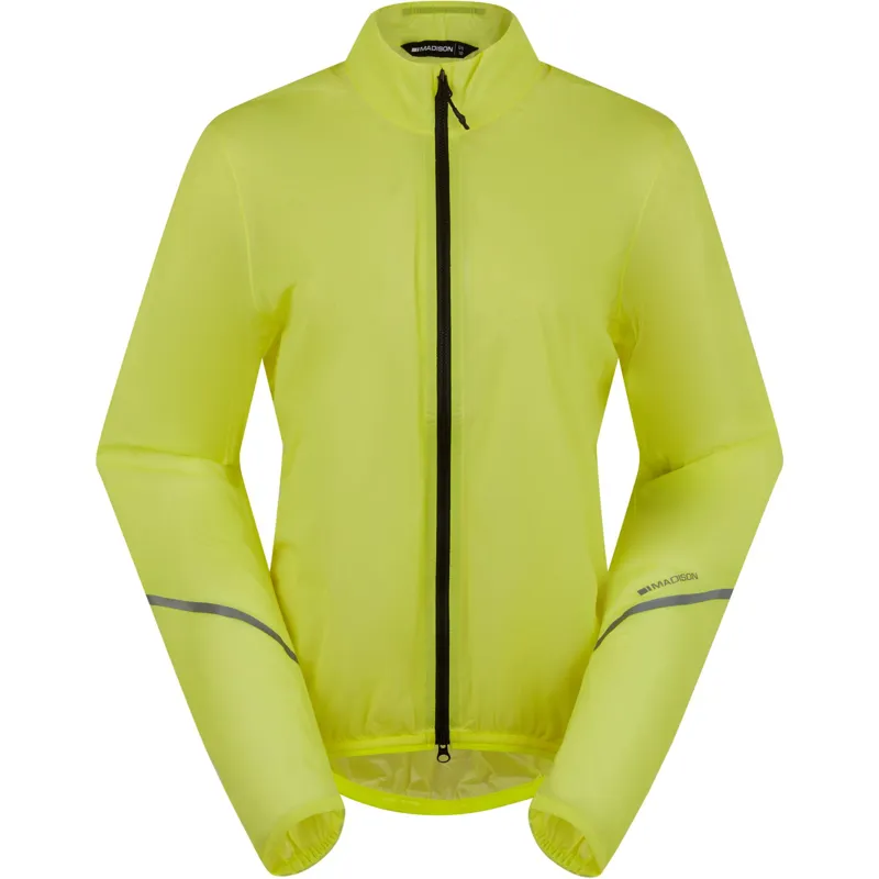 Madison Flux 2L Womens Ultra Packable Waterproof Cycling Jacket - Hi-Viz Yellow