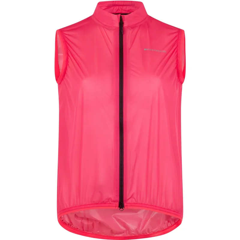 Madison Flux 2L Womens Ultra Packable Waterproof Cycling Gilet - Hi-Viz Pink