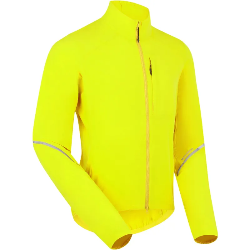 Madison Freewheel Mens Packable Wind Resistant Cycling Jacket - Hi-Viz Yellow-1