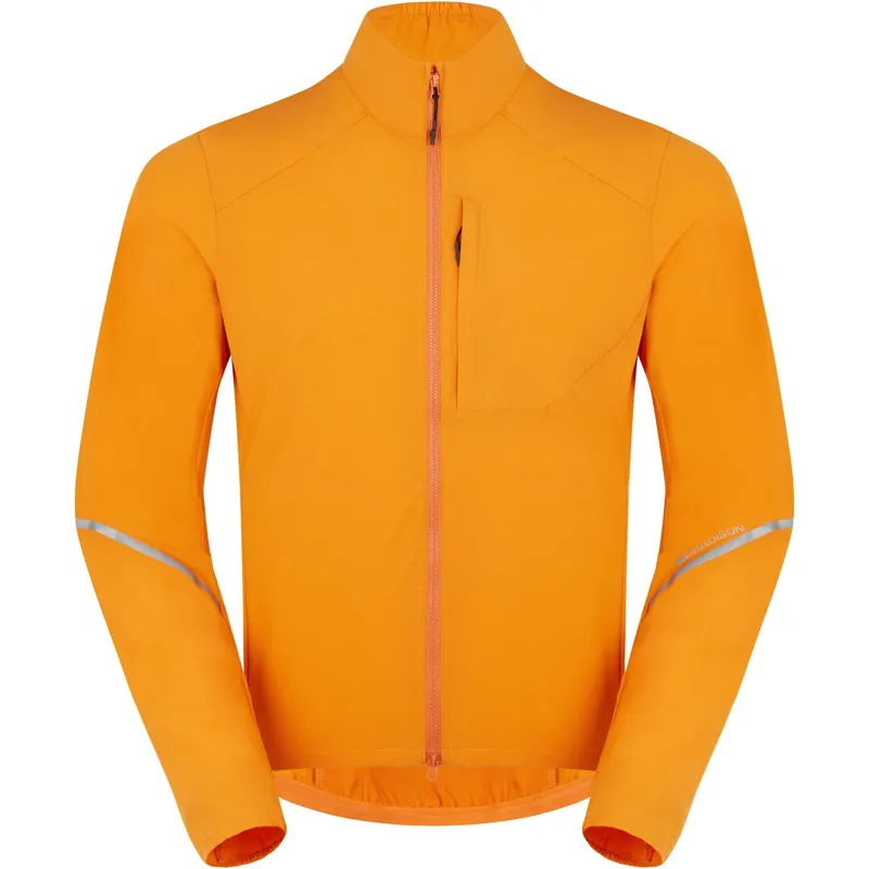 Madison Freewheel Mens Packable Wind Resistant Cycling Jacket - Mango Orange