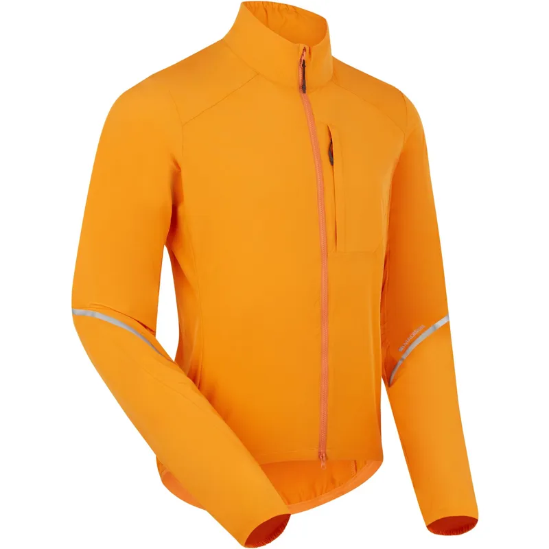 Madison Freewheel Mens Packable Wind Resistant Cycling Jacket - Mango Orange-1