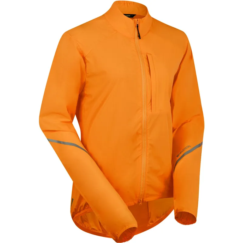 Madison Freewheel Womens Packable Wind Resistant Cycling Jacket - Mango Orange-1