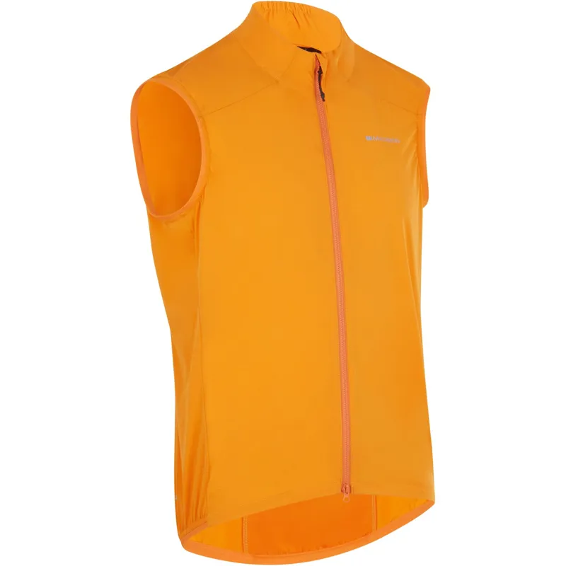 Madison Freewheel Mens Packable Wind Resistant Cycling Gilet - Mango Orange-1