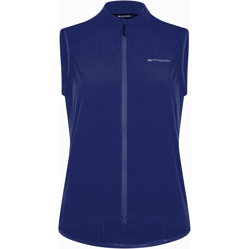 Madison Freewheel Womens Packable Wind Resistant Cycling Gilet - Ink Navy