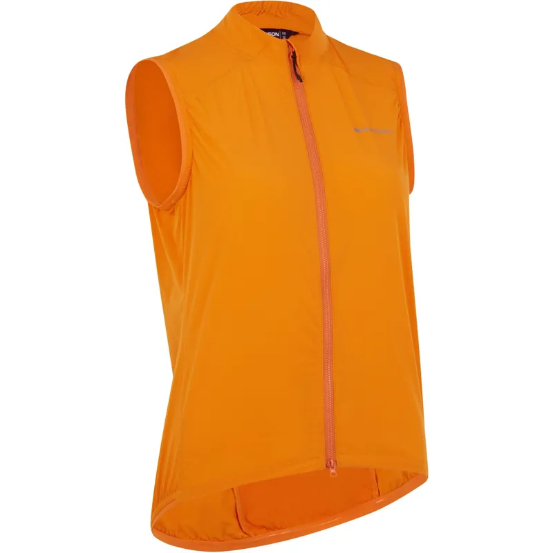 Madison Freewheel Womens Packable Wind Resistant Cycling Gilet - Mango Orange-1