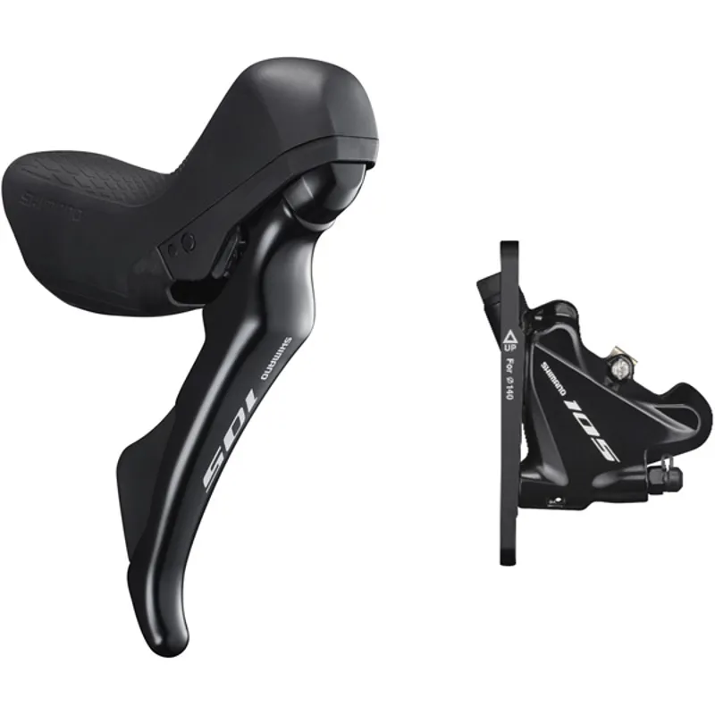 Shimano 105 ST-R7020 Hydraulic Disc Brake + STI Lever Set - Flat Mount - Black-1