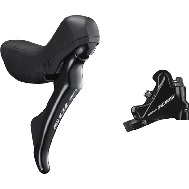Shimano 105 ST-R7020 Hydraulic Disc Brake + STI Lever Set - Flat Mount - Black