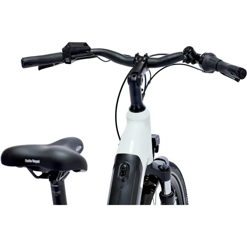 Raleigh Motus Hub Gear Low Step E-Hybrid Bike - Sparkling White-1