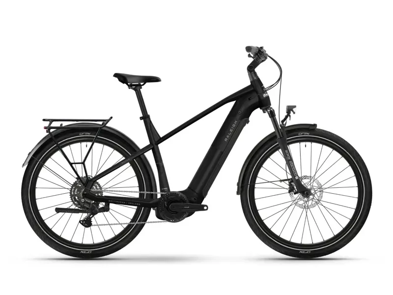 Raleigh Novus Crossbar Derailleur Gear E-Bike - Black