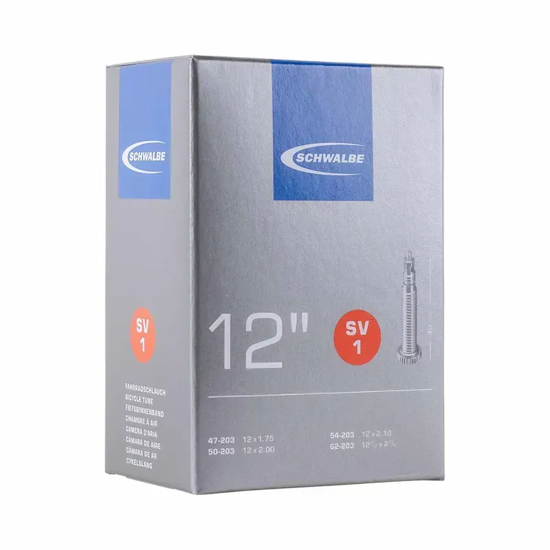 Schwalbe SV1 12-inch 12x1.75-2.25-inch 40mm Tube in Black