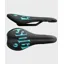 SDG Fly Junior Steel Rail Bicycle Saddle - Black/ Cyan