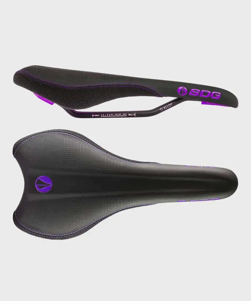 SDG Radar Cro-Mo Bicycle Saddle - Black/Purple