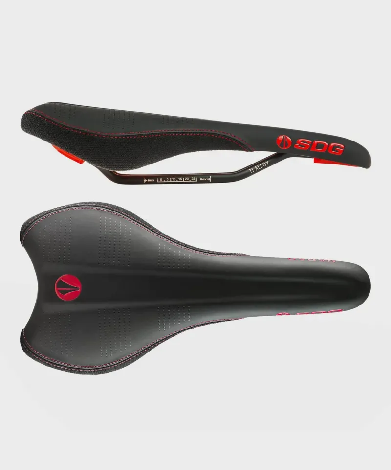 SDG Radar Cro-Mo Bicycle Saddle - Black/Red