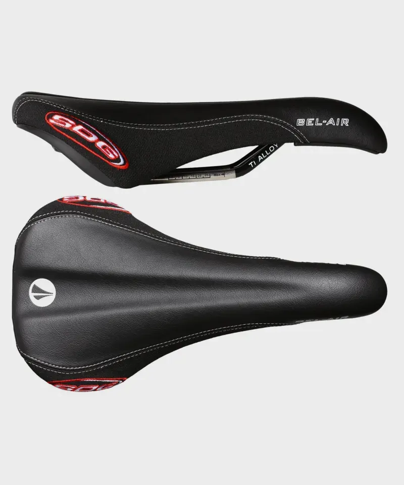 SDG Bel Air Ti-Alloy Rail Bicycle Saddle - Black