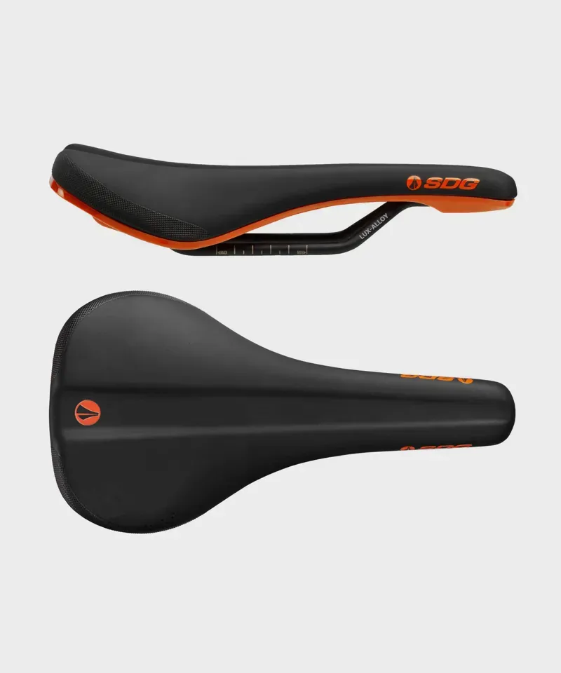 SDG Bel Air V2 Lux-Alloy Bicycle Saddle - Black / Orange