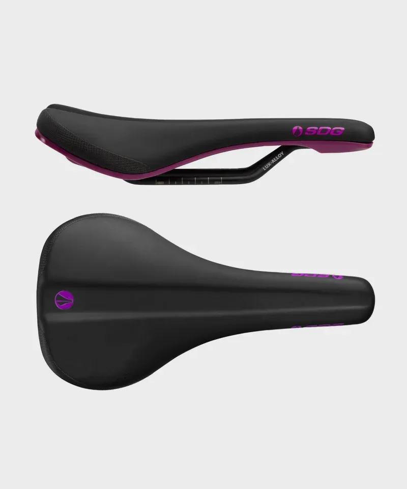 SDG Bel Air V3 Lux-Alloy Bicycle Saddle - Black / Purple