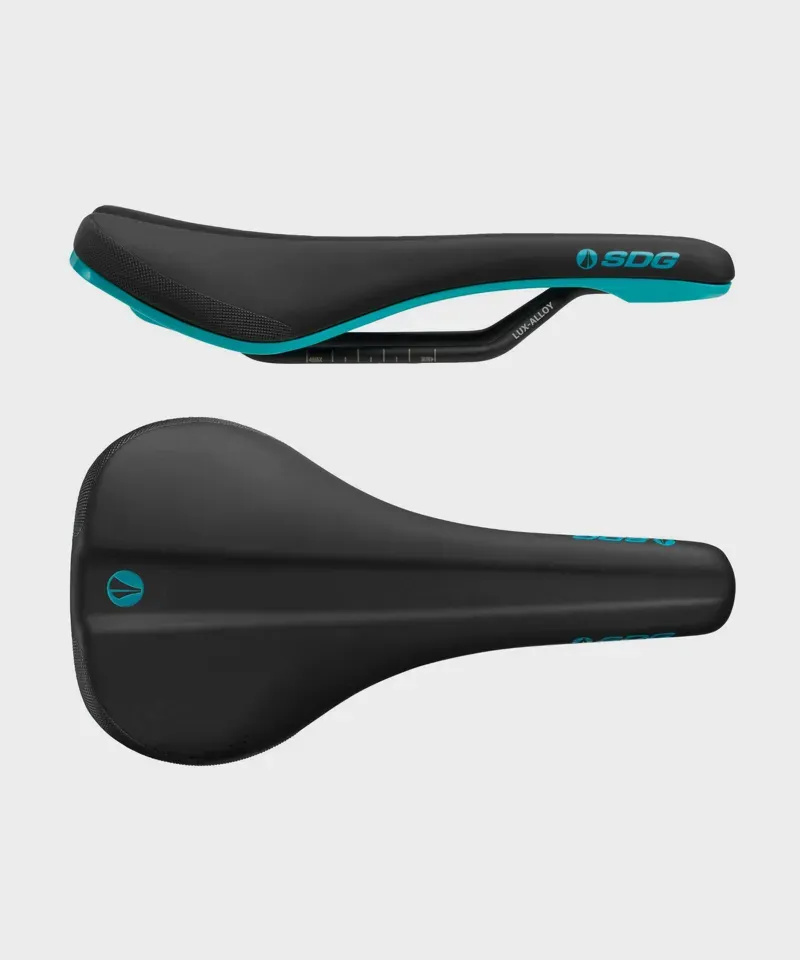 SDG Bel Air V3 Lux-Alloy Bicycle Saddle - Black / Turquoise