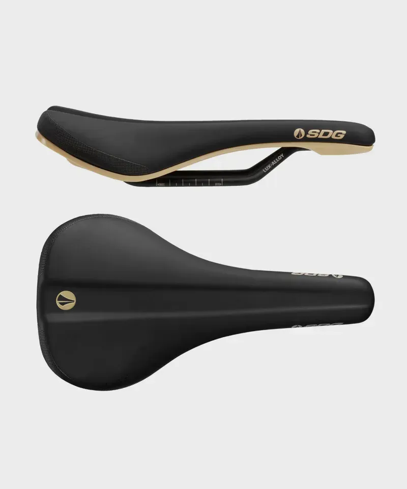 SDG Bel Air V3 Lux-Alloy Bicycle Saddle - Black / Tan