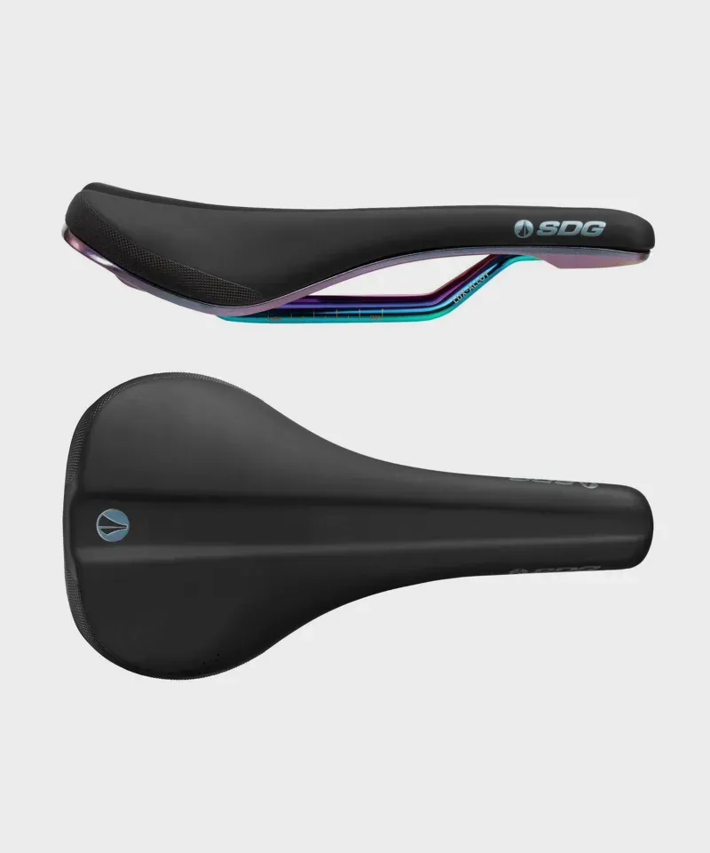 SDG Bel Air V3 Lux-Alloy Bicycle Saddle - Black / Oil Slick