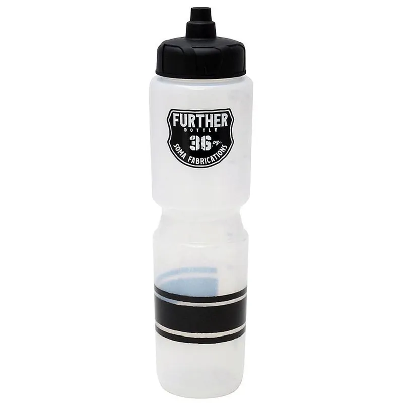Soma Further Auto Valve 38oz Water Bottle in Clear/Black