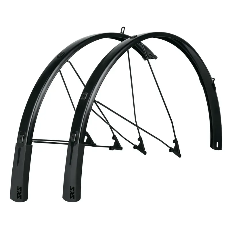 SKS Bluemels Style 28-inch Front and Rear Mudguard Set in Black