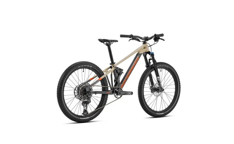 2023 Mondraker Factor 24 - 24 Inch Full-Suspension Kids MTB - Brown / Black / Red-2