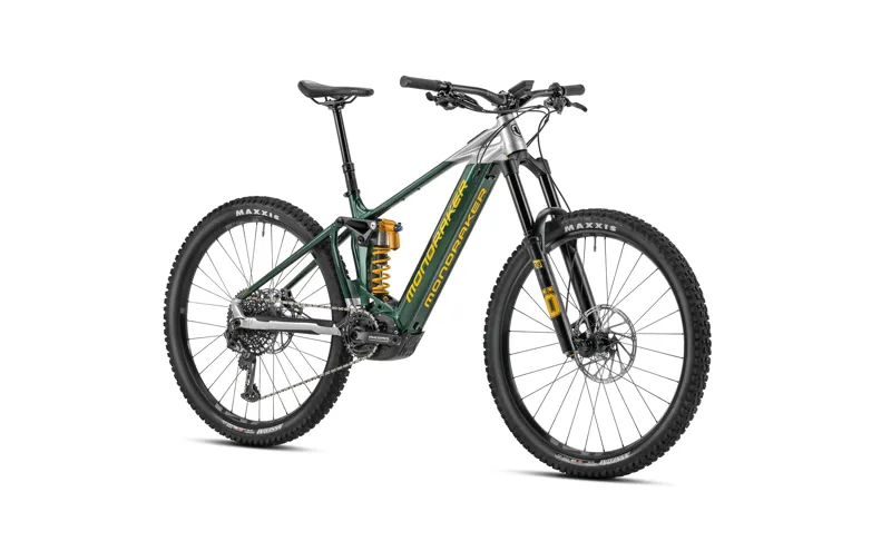 2023 Mondraker Level XR - 29 Inch Super Enduro Full-Suspension Electric MTB - Green / Silver-1