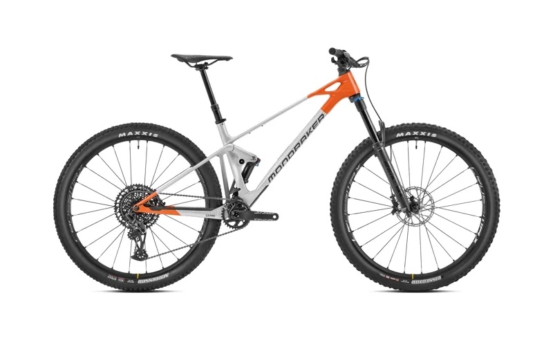 2023 Mondraker Raze Carbon R - 29 Inch Carbon Trail Full-Suspenion MTB - Silver / Orange