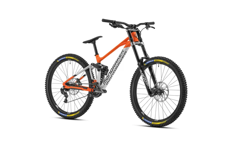 2023 Mondraker Summum - 29 Inch Downhill Full-Suspension MTB - Orange / Silver -1