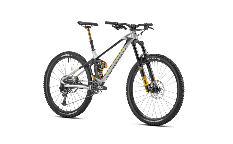 2023 Mondraker Superfoxy RR - 29 Inch Carbon Enduro Full-Suspension MTB - Silver / Black / Yellow-1