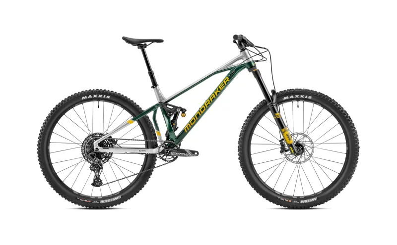 2023 Mondraker Superfoxy R - 29 Inch Super Enduro Full-Suspension MTB - Green / Silver / Yellow