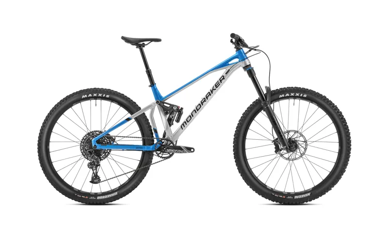 2023 Mondraker Superfoxy - 29 Inch Super Enduro Full-Suspension MTB - Silver / Blue
